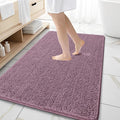 OLANLY Large Bathroom Rugs 59x35, Extra Soft Absorbent Chenille Bath Rugs, Rubber Backing Quick Dry, Machine Washable Bath Mats for Bathroom Floor, Tub and Shower, Home Decor Accessories, Deep Plum