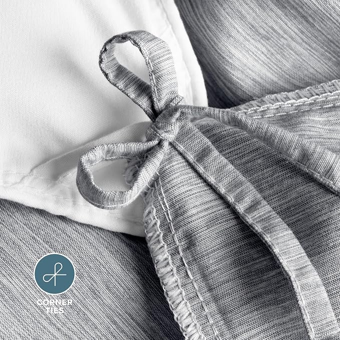 Bare Home Bedding Duvet Cover Oversized King Size - Premium 1800 Super Soft Collection - Lightweight, Duvet Cover - Soft Textured Bedding (Oversized King, Heathered Charcoal)