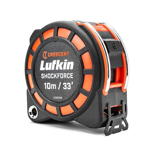 Crescent Lufkin 1-3/16" x 10m/33' Shockforce G1 Dual Sided Tape Measure - L1135CME