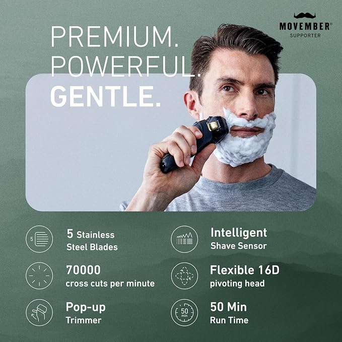 Panasonic Electric Razor for Men, Electric Shaver for Men, ARC5 with Premium Automatic Cleaning and Charging Station, Wet Dry Shaver, Cordless Razor, with Pop-Up Trimmer ES-LV97-K, Black