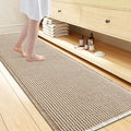 Smiry Waffle Bath Mat 72x24, Extra Soft Absorbent Bathroom Rugs, Non Slip Machine Washable Quick Dry Bath Rugs for Bathroom Floor, Tub, Shower, Home Decor Accessories, Brown & Cream