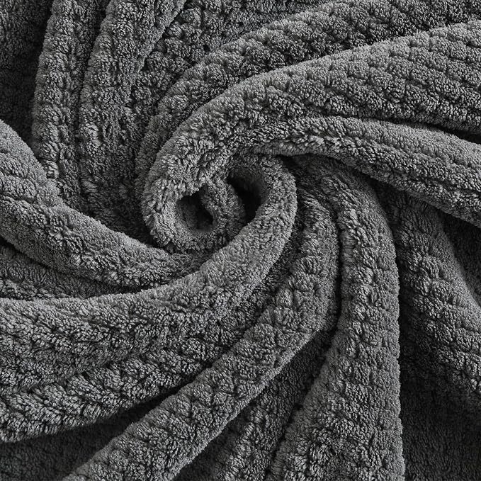 YTYC 39x78 Bath Sheets,Towels for Bathroom,Charcoal Grey,2-Pieces | Extra Large Bath Towels, Super Soft,Highly absorbent,Hanging Loop,Quick Drying,Light Weight,80% Polyester
