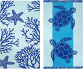 LANE LINEN Beach Towel 2 Pack, Super Absorbent, Pre-Washed - Turtle & Coral | Oversized Beach Towel 39"x71" - Lightweight Beach Essentials for Women - Large Pool Towel, Absorbent & Quick Dry, Pre-Washed