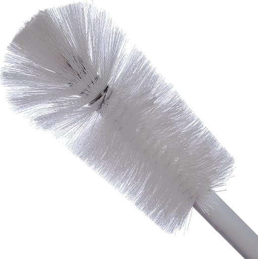 SPARTA 4046702 Plastic Bottle Brush, Decanter Brush, Kitchen Brush With Soft Polyester Bristles For Cleaning, 16 Inches, White