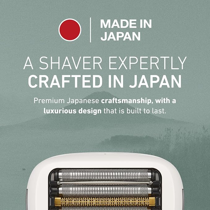 Panasonic ARC5 Palm-Sized Foil Shaver, Powerful Travel Electric Razor for Men, USB-C Charge Wet/Dry, Easy-Clean Luxury Japanese 5-Blade, Smooth & Precise Cut w/Smart Sensor (Natural Sea Stone)