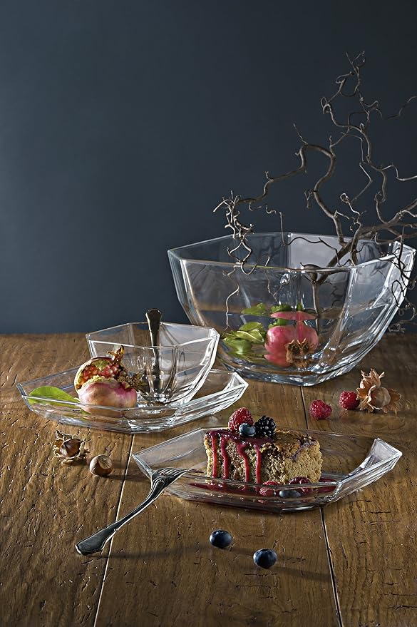 Barski - European Glass - Deep -Octagon Serving Bowl - Salad bowl - Mixing Bowl - 8.5" D - 110 oz. - Made in Europe