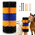 17" x 7.9" Livestock Scratching Brush for Horse, Wall-Mount Grooming and Massage Scratch Brushes for Cow Donkey Goats Horse Sheep, with 8 Screws for Back Itch Relief & Keep Cleaning (1Pcs)