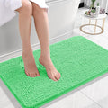 OLANLY Small Bathroom Rugs 24x16, Extra Soft Absorbent Chenille Bath Rugs, Rubber Backing Quick Dry, Machine Washable Bath Mats for Bathroom Floor, Tub and Shower, Home Decor Accessories, Mint Green