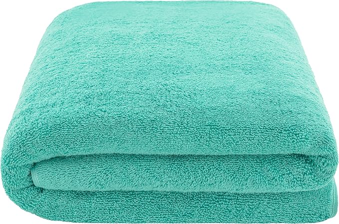 Cotton Paradise 100% Cotton Turkish Towel, Soft Absorbent Quick Dry, 40x80 Oversized Bath Sheet Towel, Turquoise