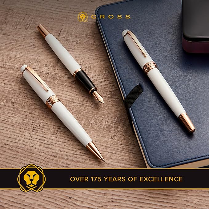 Cross Bailey Red Lacquer Ballpoint Pen - Refillable Pen for Long-Lasting Use - Smooth Writing - Comfortable Grip - Stylish Distinctive Look - Black Ink - Corporate Gifts