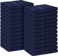 Avalon Towels Salon Towel - Navy Blue Hand Towels Bulk Pack of 24 - 100% Cotton Absorbent Spa, Facial & Gym Towel for Working Out - 16x27 Inches (Not Bleach Proof)