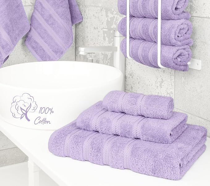 American Soft Linen 100% Cotton Luxury Turkish Towels, 3 Piece Towel Set | Soft Absorbent Quick Dry OEKO Tex Standard 100 Certificated Durable Machine Washable Breathable Premium Hotel Quality