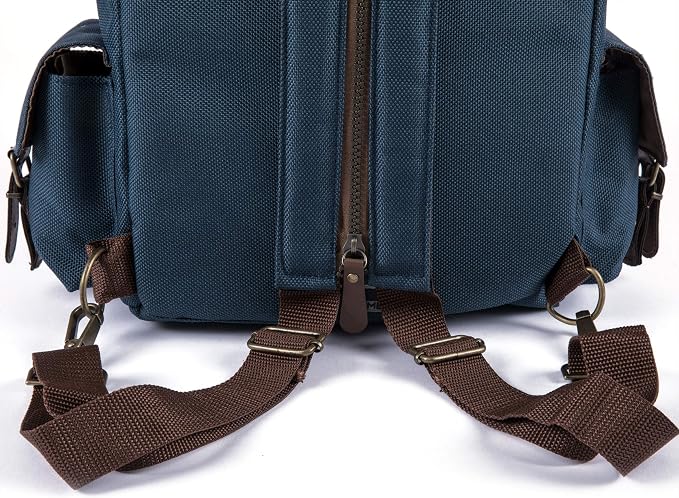 LEGACY - a Picnic Time brand Moreno 3-Bottle Wine & Cheese Tote, Padded Wine Carry Tote Bag with Handle and Adjustable Shoulder Strap, (Navy Blue)