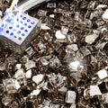 NUPICK 10 Pound Fire Glass, 1/2 Inch Reflective Fire Pit Glass | Tempered Fire Pit Rocks for Propane or Natural Gas, Glass Rocks for Fire Pit Table, Fireplace, Fire Bowl, Landscaping, Bronze