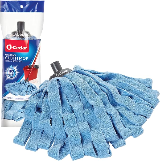 O-Cedar Microfiber Cloth Mop & QuickWring Bucket with 1 Extra Refill