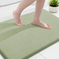Smiry Memory Foam Bath Mat 36x24, Extra Soft and Absorbent Bathroom Mats, Non Slip Washable Carpet for Floor, Shower and Tub, Sage Green