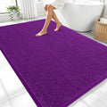 OLANLY Large Bathroom Rugs 70x46, Extra Soft Absorbent Chenille Bath Rugs, Rubber Backing Quick Dry, Machine Washable Bath Mats for Bathroom Floor, Tub and Shower, Home Decor Accessories, Purple