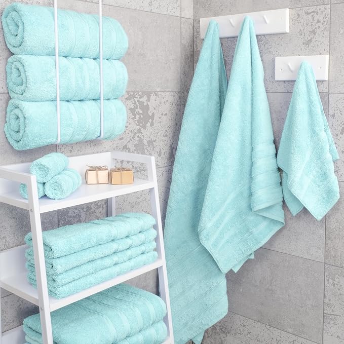 American Soft Linen 100% Cotton Luxury Turkish Towels, 4 PC Bath Towel Set | Soft Absorbent Quick Dry OEKO Tex Standard 100 Certificated Durable Machine Washable Breathable Premium Hotel Quality