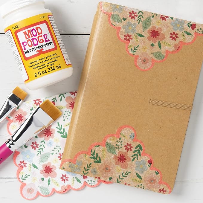 Mod Podge Matte Sealer, Glue & Finish: All-in-One Craft Solution- Quick Dry, Easy Clean, for Wood, Paper, Fabric & More. Non-Toxic - Craft with Confidence, Made in USA, 8 oz., Pack of 1
