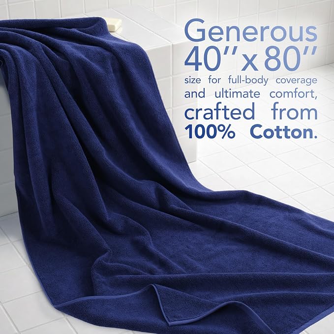 American Soft Linen 100% Cotton Luxury Turkish Towels, 40x80 XL Bath Sheet | Soft Absorbent Quick Dry OEKO Tex Standard 100 Certificated Durable Machine Washable Breathable Premium Hotel Quality