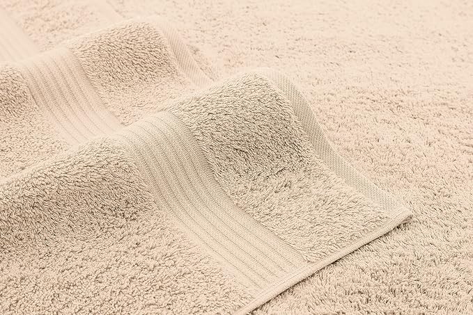 American Veteran Towel, Hand Towels for Bathroom Set of 4, 100% Cotton Turkish Hand Towel Sets, Soft Hand Face Towels, Beige Hand Towels