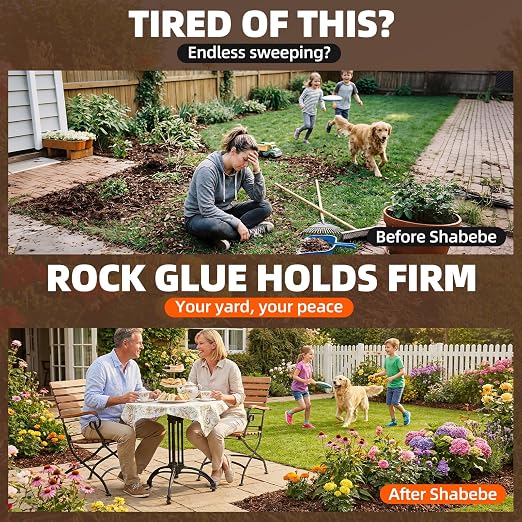 Rock Glue with Sprayer-34OZ Ready to Use Mulch Bond for Landscaping, No Dilution Landscape Glue Spray for Rock, Pea Gravel, Weather Resistant Intertek Test, Pets Safe for Garden Beds