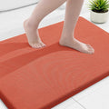Smiry Memory Foam Bath Mat 36x24, Extra Soft and Absorbent Bathroom Mats, Non Slip Washable Carpet for Floor, Shower and Tub, Coral