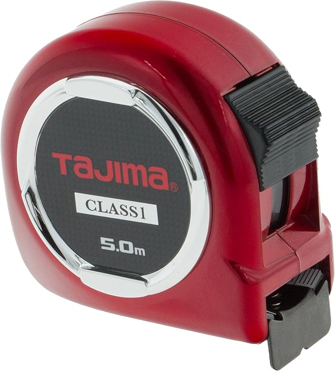 Tajima H1550MW Class 1"Hi Lock" Measuring Tape, Red, 5 m x 25 mm