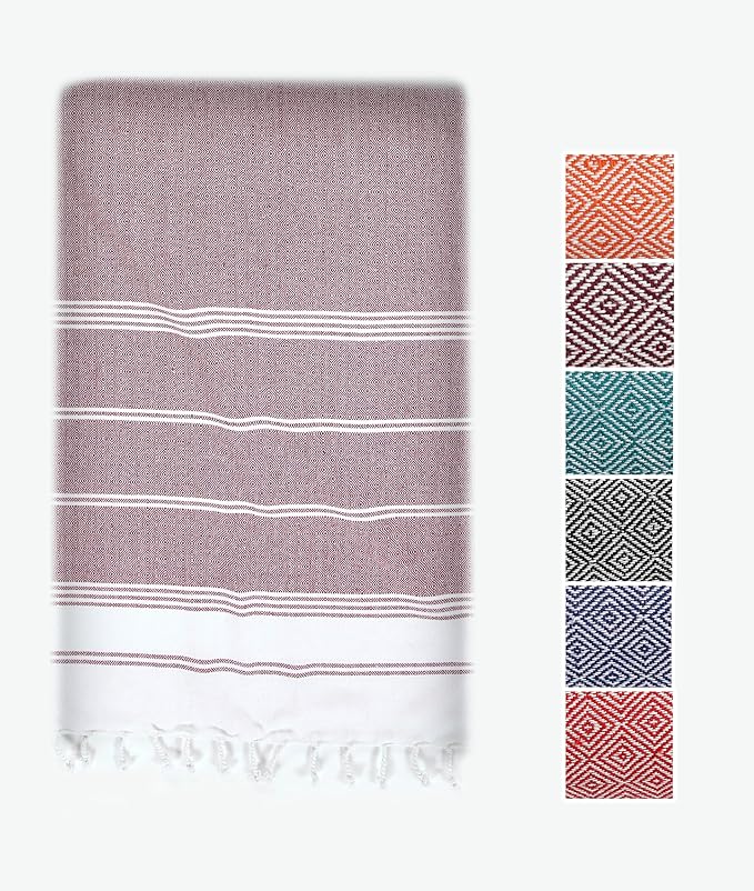 LANE LINEN Large Pool Towels, XL Beach Towel, Pre-Washed - Fired Brick | No Shrink, Quick Dry Oversized Beach Towels - 39"x71", Vacation Essential - Travel & Camping, Machine Washable, Everyday Use