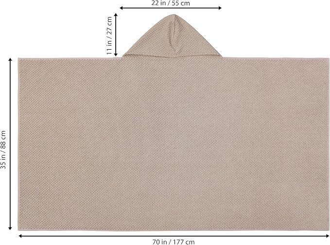 COTTON CRAFT Hooded Bath Towel for Adults – 2 Pack 100% Cotton Bath Sheet | Waffle Weave Oversized 35x70 inch Ringspun Terry Bath Wrap with a hood - Soft Super Absorbent Quick Dry – 450 GSM – Linen
