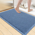 Smiry Waffle Bath Mat 36x24, Extra Soft Absorbent Bathroom Rugs, Non Slip Machine Washable Quick Dry Bath Rugs for Bathroom Floor, Tub, Shower, Home Decor Accessories, Blue