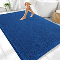 OLANLY Large Bathroom Rugs 70x46, Soft Absorbent Chenille Bath Rugs, Rubber Backing Quick Dry, Machine Washable Bath Mats for Bathroom Floor, Tub and Shower, Home Decor Accessories, Deep Navy Blue