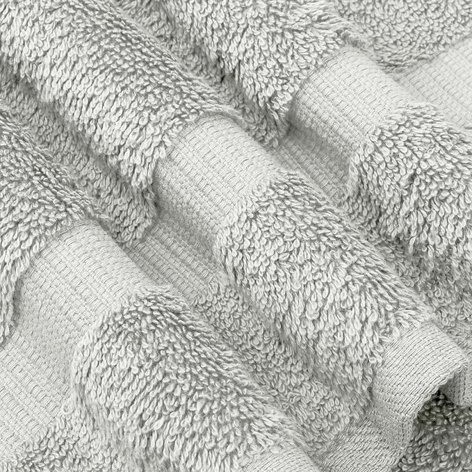Chakir Turkish Linens Premium Cotton Absorbent Turkish Towels (8-Piece Towel Set, Silver)