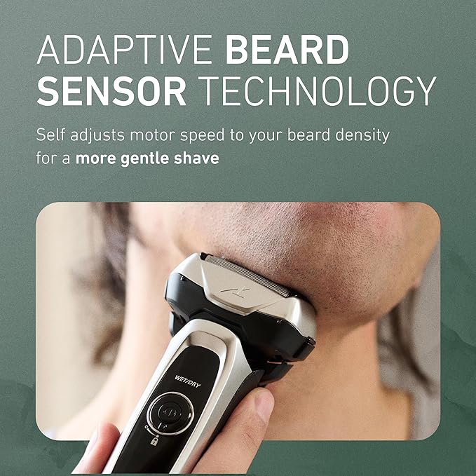 Panasonic ARC5 Electric Razor for Men with Pop-Up Trimmer, Wet/Dry 5-Blade Electric Shaver with Intelligent Shave Sensor and Multi-Flex Pivoting Head, ES-LV65-S (Silver)