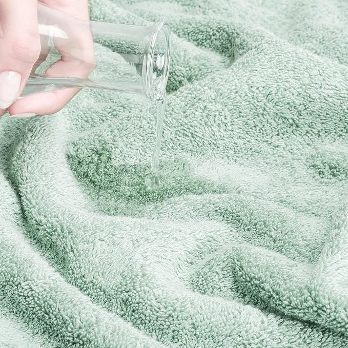 Cotton Paradise 6 Piece Towel Set, 100% Cotton Soft Absorbent Turkish Towels for Bathroom, 2 Bath Towels 2 Hand Towels 2 Washcloths, Mint Towel Set