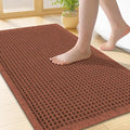 Smiry Waffle Bath Mat 24x16, Extra Soft Absorbent Bathroom Rugs, Non Slip Machine Washable Quick Dry Bath Rugs for Bathroom Floor, Tub, Shower, Home Decor Accessories, Orange