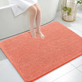 OLANLY Large Bathroom Rugs 40x32, Extra Soft Absorbent Chenille Bath Rugs, Rubber Backing Quick Dry, Machine Washable Bath Mats for Bathroom Floor, Tub and Shower, Home Decor Accessories, Coral