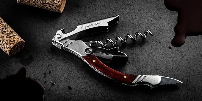 Laguiole Style de Vie Corkscrew, Bottle Opener with Foil Cutter, Rosewood
