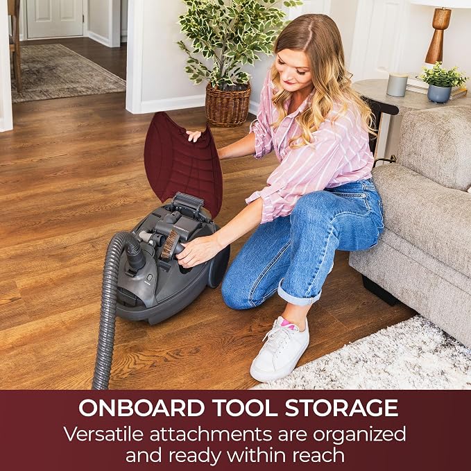 Kenmore Elite 700 Series Bagged Canister Vacuum with Hair Eliminator | Pet Friendly Design, 2-Motor Powerful Suction, HEPA and Auto Cord Rewind for Carpets, Hard Floor and Upholstery