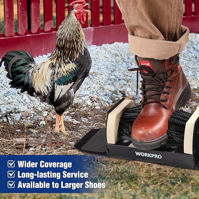 WORKPRO Extra Wide Boot Brush Scraper, Shoe Cleaner Brush, Boot Scrubber, Heavy Duty Boot Cleaning Brush Outdoor
