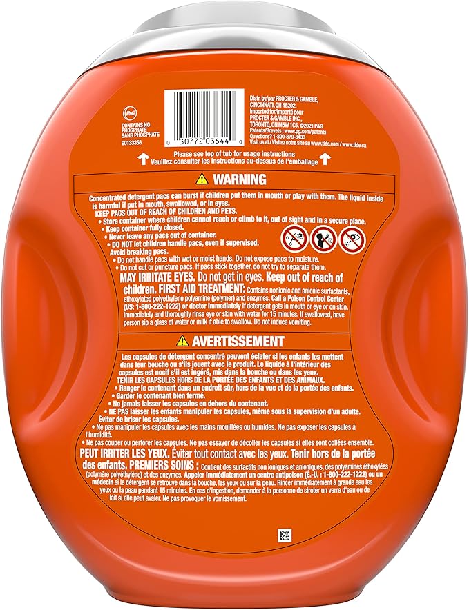 Tide Hygienic Clean Power PODS Laundry Detergent Pacs, Original Scent, 63 Count, Removes Visible and Invisible Dirt (Pack of 4)