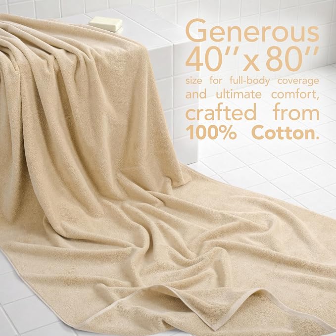 American Soft Linen 100% Cotton Luxury Turkish Towels, 40x80 XL Bath Sheet | Soft Absorbent Quick Dry OEKO Tex Standard 100 Certificated Durable Machine Washable Breathable Premium Hotel Quality