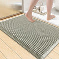 Smiry Waffle Bath Mat 36x24, Extra Soft Absorbent Bathroom Rugs, Non Slip Machine Washable Quick Dry Bath Rugs for Bathroom Floor, Tub, Shower, Home Decor Accessories, Green & Cream