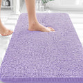 OLANLY Bathroom Rugs 30x18, Extra Soft Absorbent Chenille Bath Rugs, Rubber Backing Quick Dry, Machine Washable Bath Mats for Bathroom Floor, Tub and Shower, Home Decor Accessories, Lavender