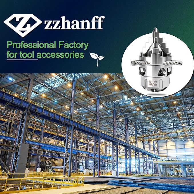 3/8 NPT Sewer Jetter Rotating Nozzle - Cutting Roots, for 2900 psi, 40L/Min (10.57GPM), High Pressure Drain Pipe Wall Cleaning Scraper Head for Pressure Washers