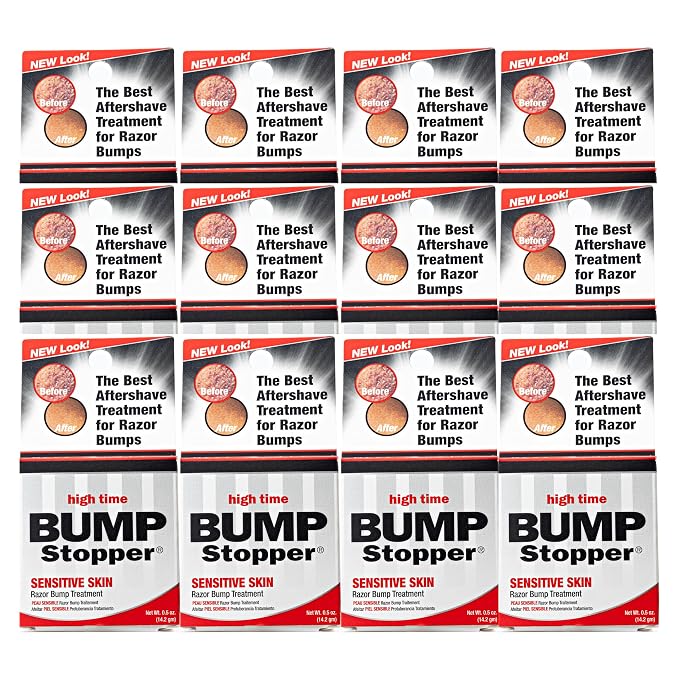 PACK OF 12 - High Time Bump Stopper Sensitive Skin Razor Bump Treatment, 0.5 oz