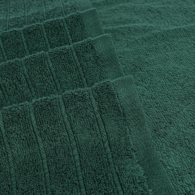 Tens Towels 4 Piece Extra Large Bath Towels 30 x 60 Inches, Hunter Green | 100% Cotton, Larger & Lighter Weight, Quicker to Dry, Super Soft and Absorbent, Perfect for Bathroom