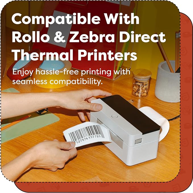 Aegis Adhesives - 2.25" X 4" Direct Thermal Labels (4200 Count, 12 Rolls) - Shipping and Return Address Postage Labels for Small Packages - Compatible with Zebra and Rollo Printers
