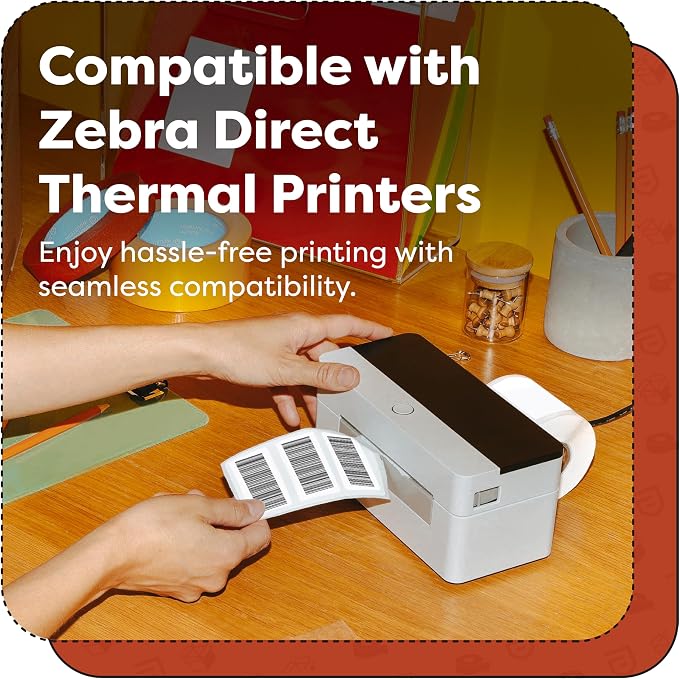 Aegis Adhesives - 1.25" X 1" Direct Thermal Printer Labels (15600 Count, 12 Rolls) - Barcode Stickers, SKU Labels, Product Identification - Compatible With Zebra Desktop Printers, NOT Rollo Compatible