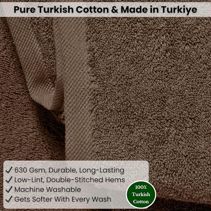 SALBAKOS 100% Turkish Cotton Bath Sheet 40x80 (1-Piece, Chocolate Brown) | Extra Large Jumbo Oversized Bathroom and Beach Towel, Super Soft Highly Absorbent Thick Premium Hotel Quality, Made in Turkey
